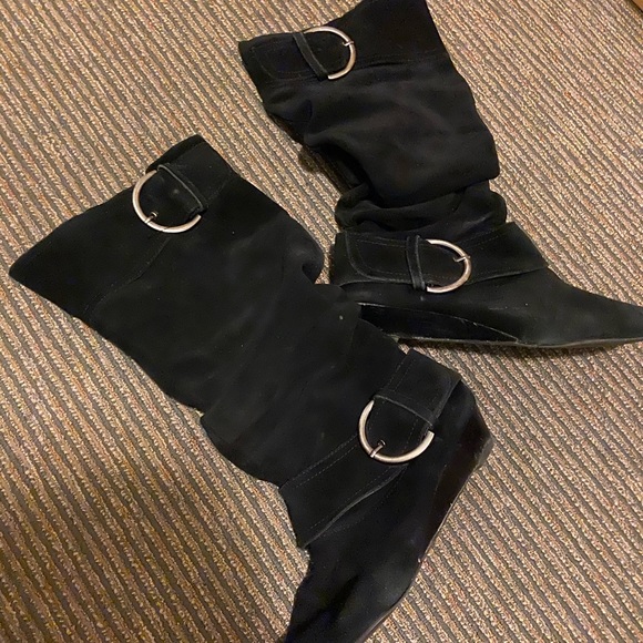 Black Suede Boots - Picture 2 of 5